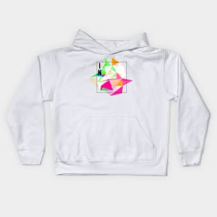 Abstract Geometric Collage Kids Hoodie